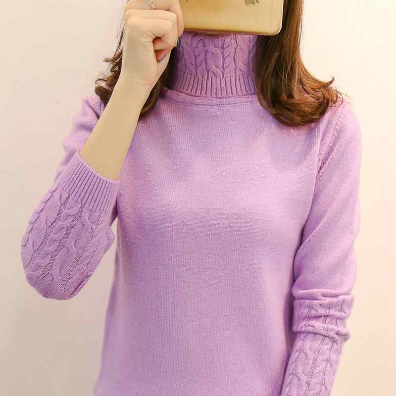 Rollkragenpullover für Damen aus Baumwolle