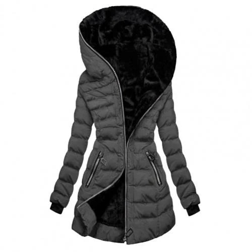 ModeGeist | Reißverschluss Puffer Langarm Jacke - Kapuze