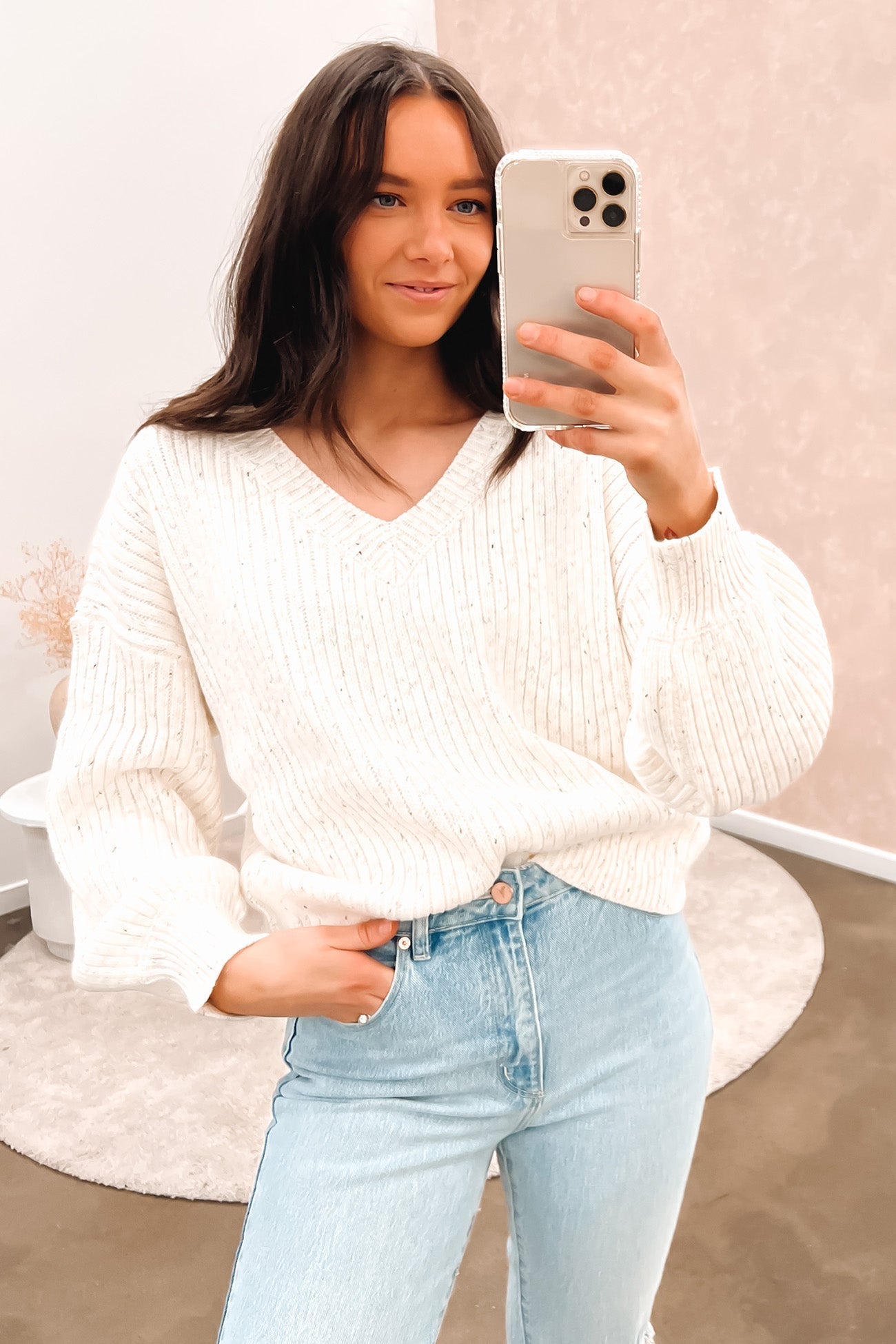 ModeGeist | V - Ausschnitt Strickpullover