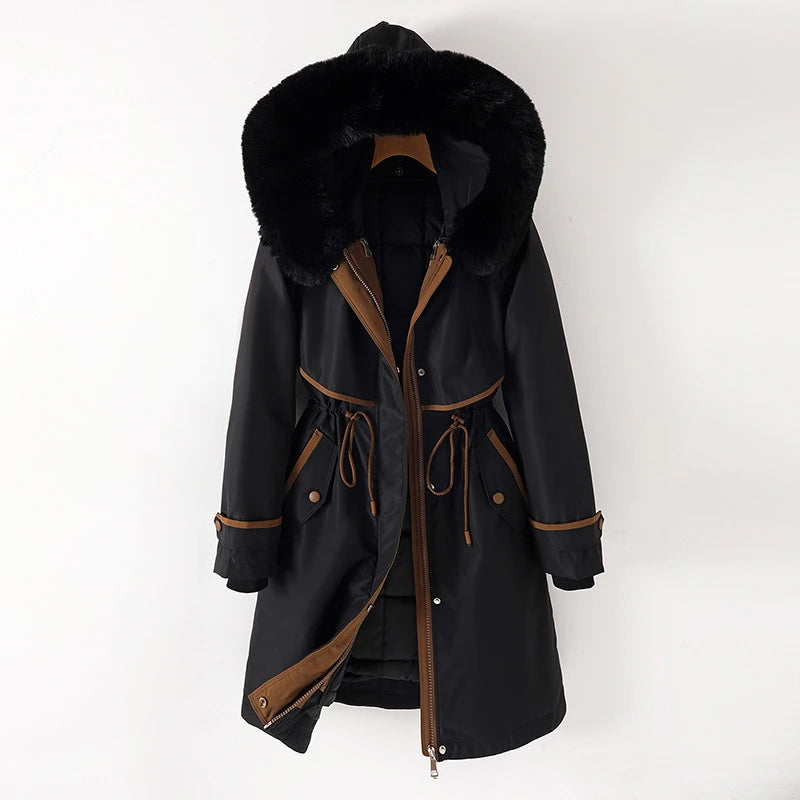 ModeGeist | Damen Winter Steppjacke mit Kapuze