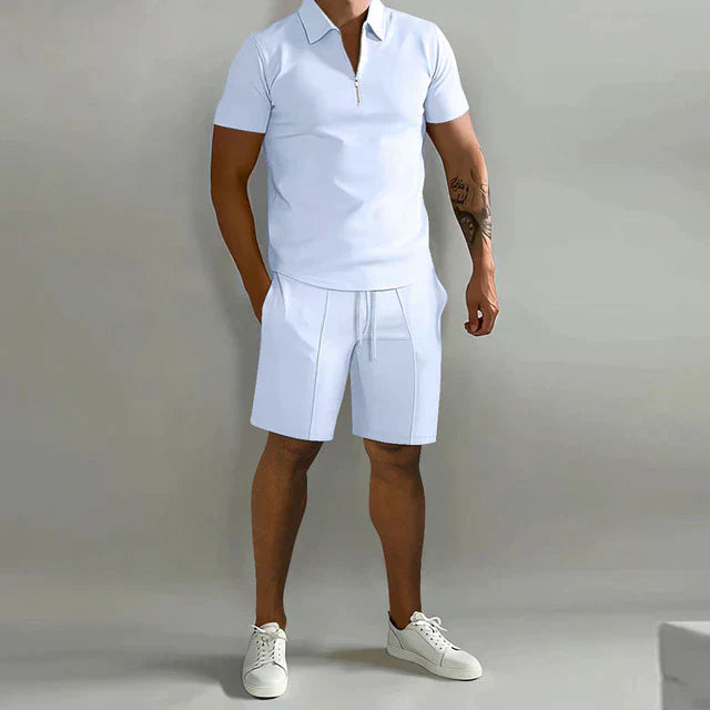 Männer Sommerset Silja: Luxuriöses Poloshirt und Shorts (2-teilig)