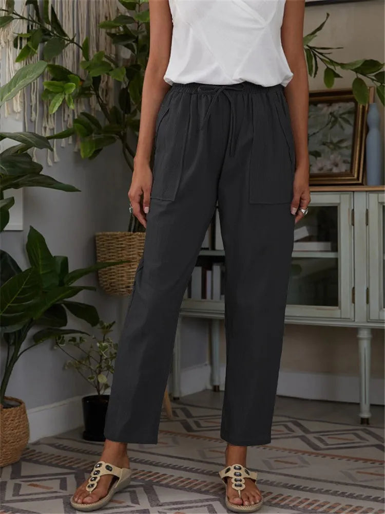 AVA - Solid-colored Trousers