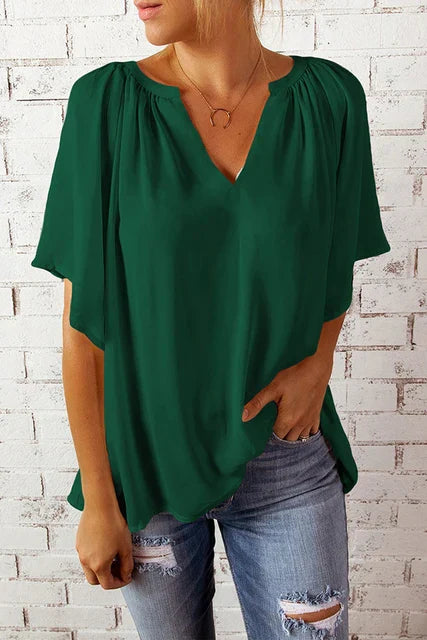 Elses V-Neck Lockeres Oberteil