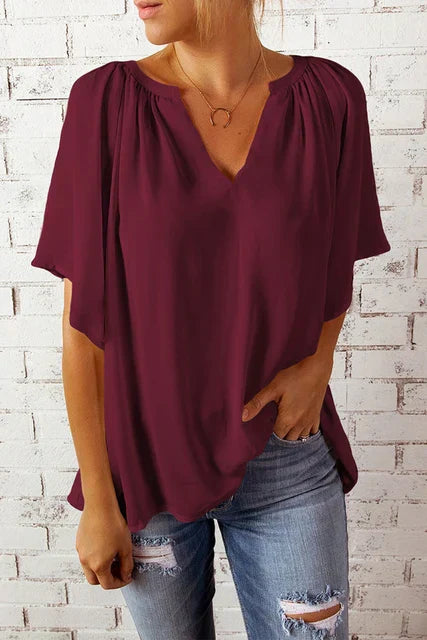 Elses V-Neck Lockeres Oberteil