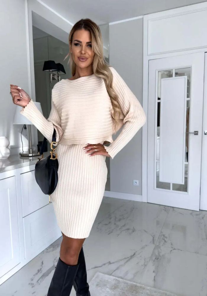 Larrisa: Edles Minikleid-Pullover-Ensemble