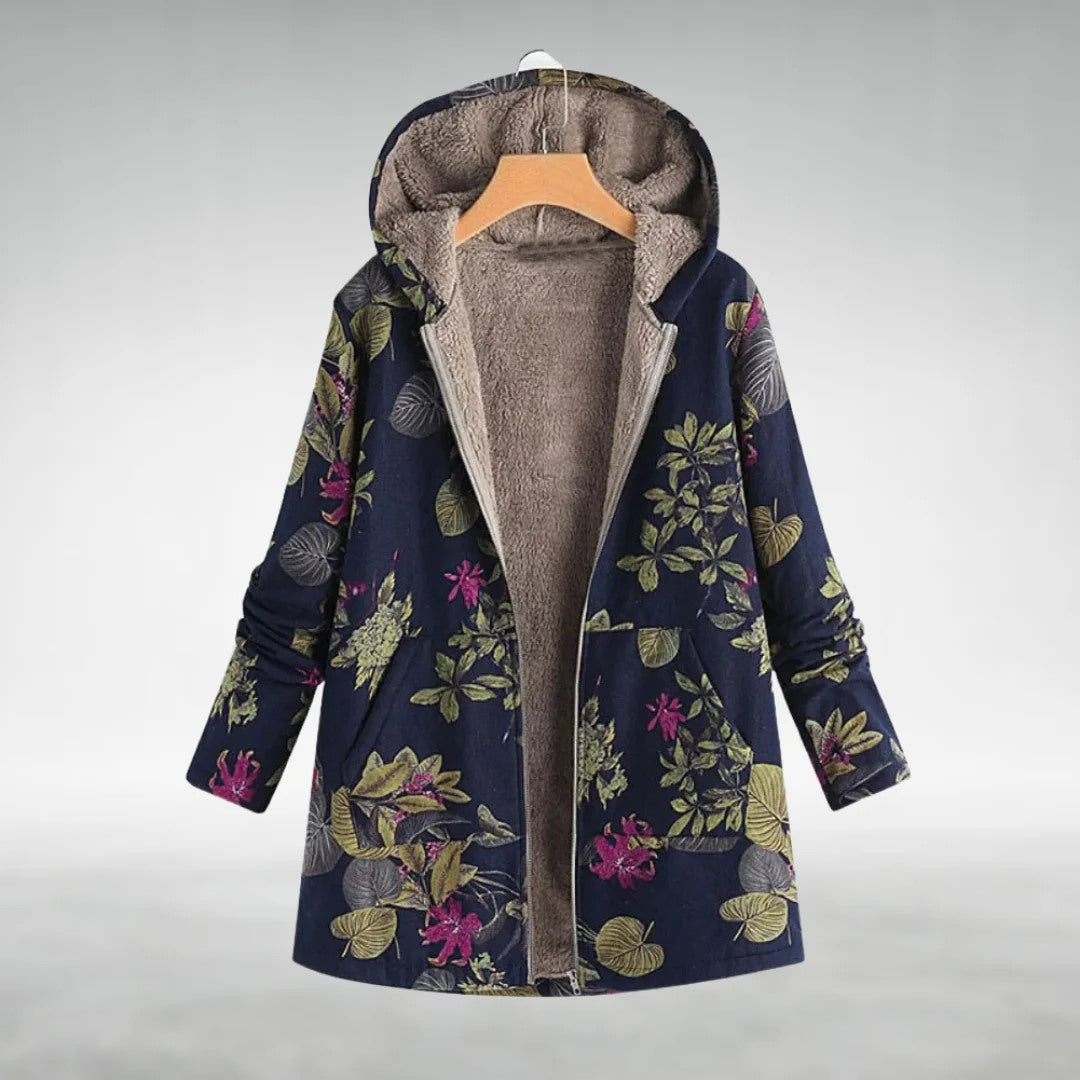 ModeGeist | Geblümte Fleecejacke