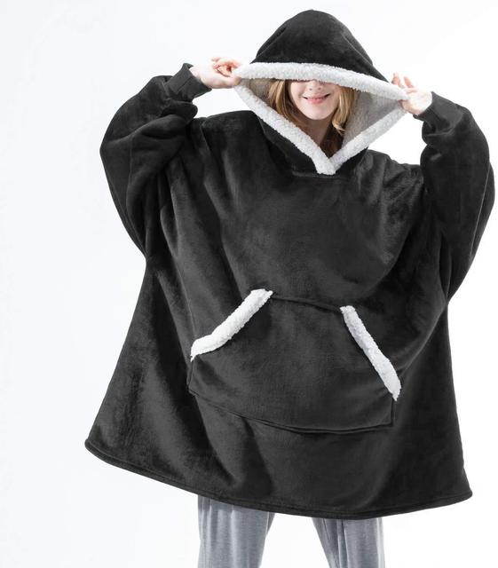 ModeGeist | Weiches Kapuzenpullover-decke Polyester Bequem und Warm