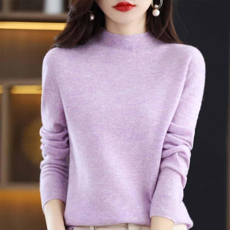 RAQUEL: Grobstrickpullover mit hohem Kragen