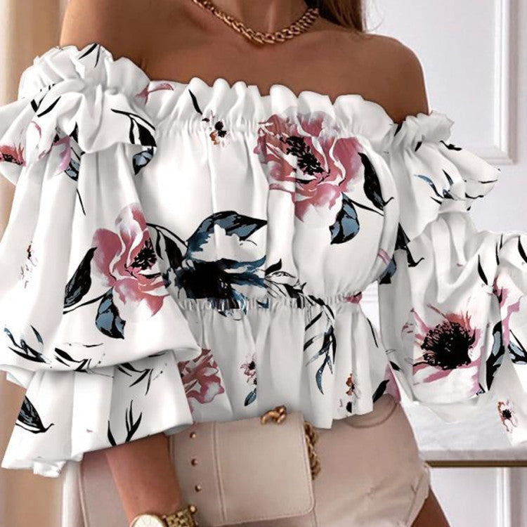 Fudus Damenbluse mit langen Ärmeln und sexigem Design