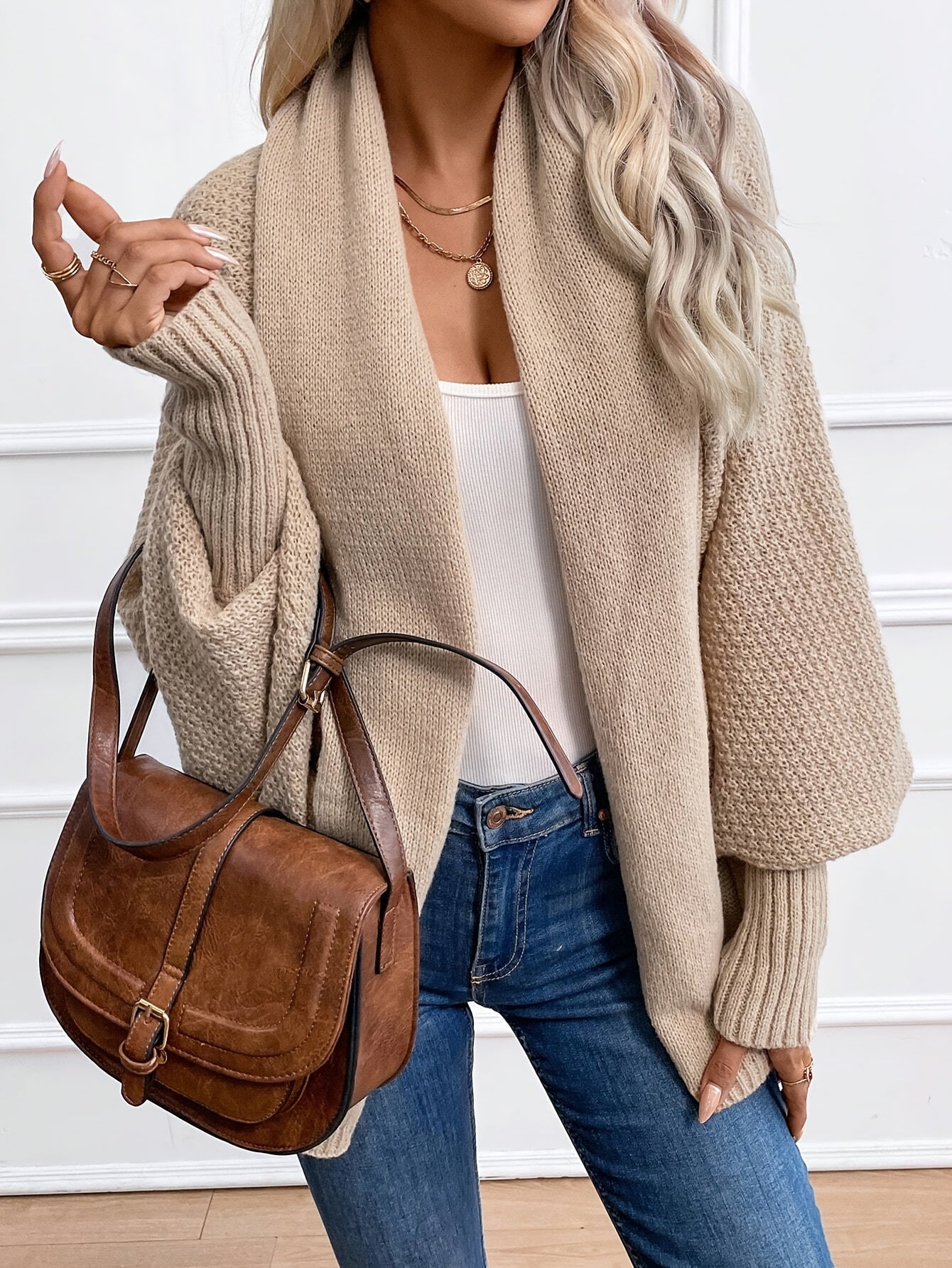 ModeGeist | Langärmliger Kaschmir Cardigan für Frauen, Perfekt für Den Herbst