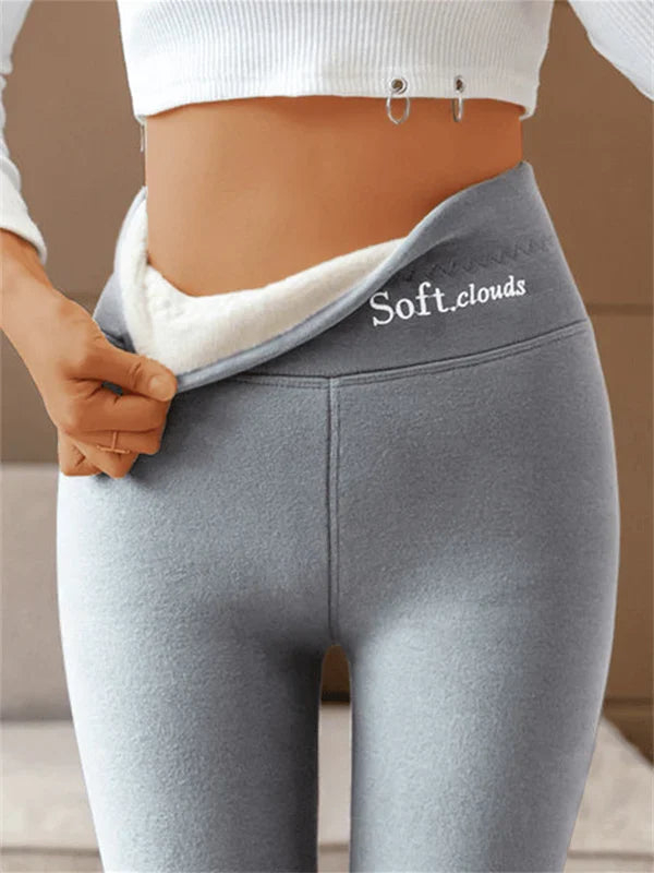 Hochwertige Fleece-Leggings mit hohem Bund für Damen