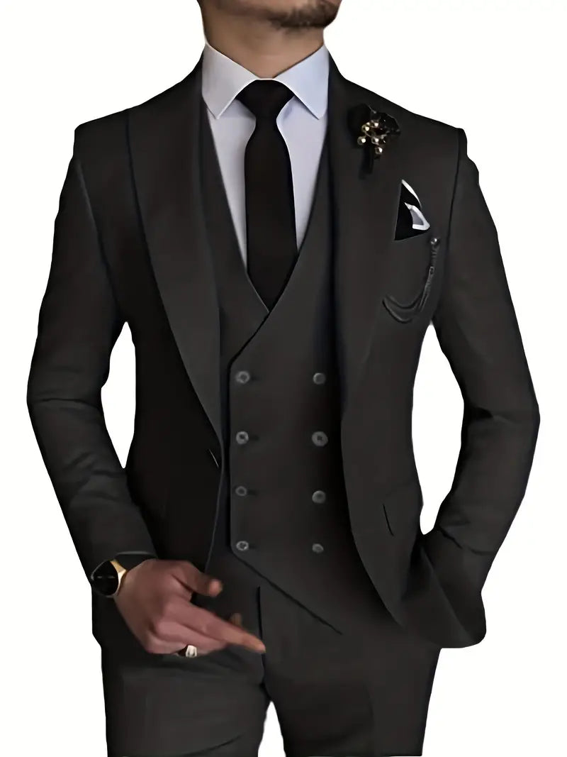 Herren-Anzug: Dreiteiliger Blazer, Weste & Hose – elegant und kombinierbar