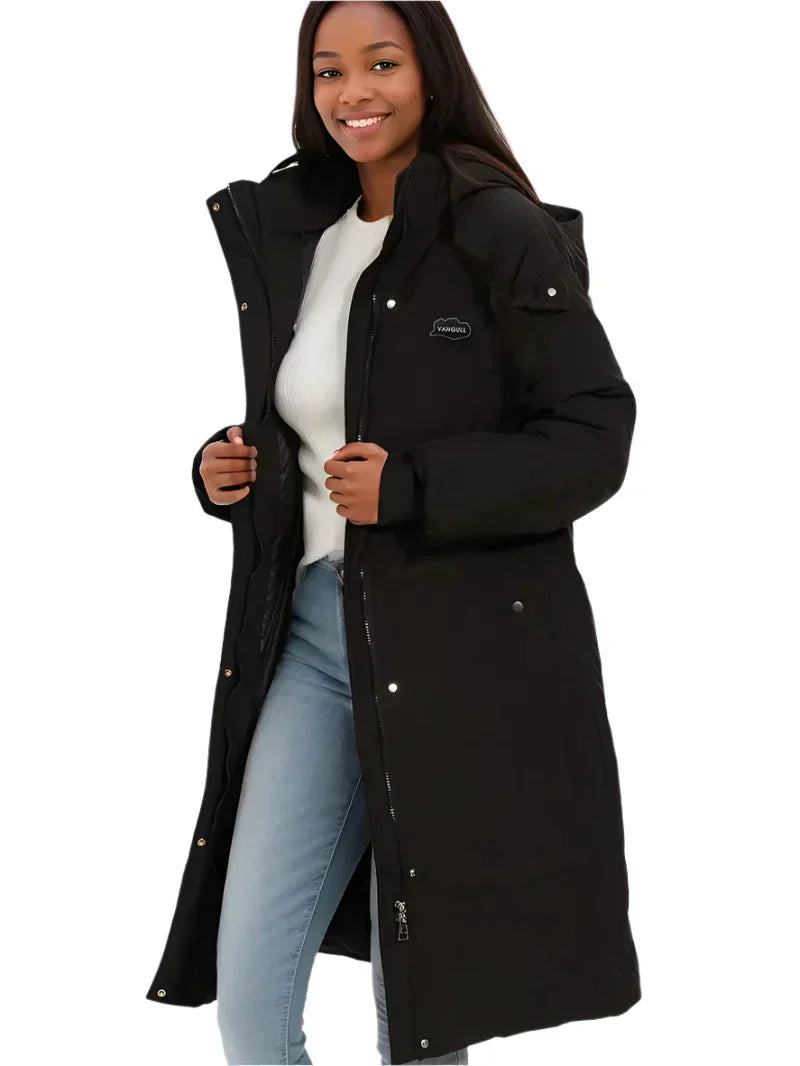 ModeGeist | Lang mit Abnehmbarer Kapuze für Damen Ideal für Den Winter