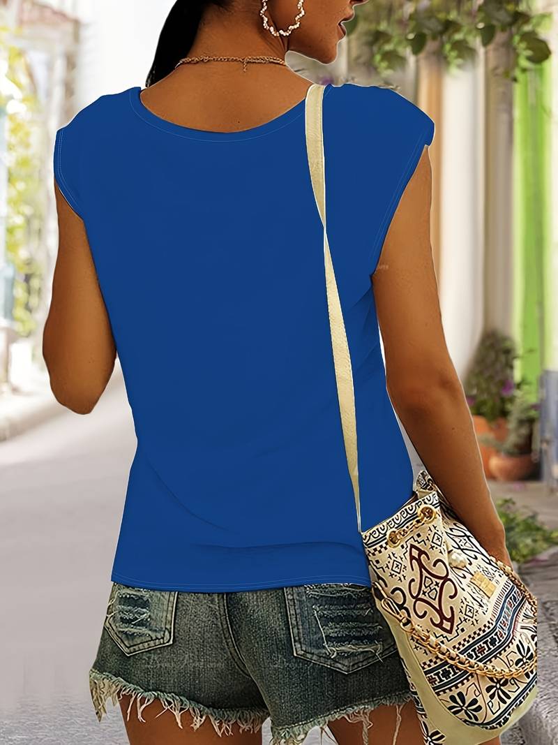 Damen-Shirt mit lässigem V-Ausschnitt und weiten Ärmeln