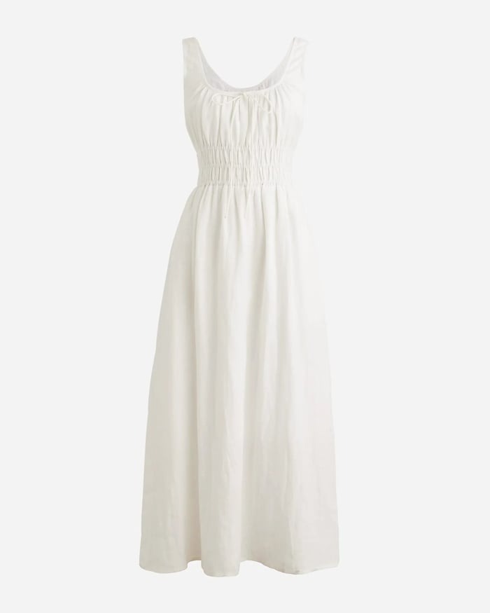 Leinenkleid ANGELINA mit geraffter Optik