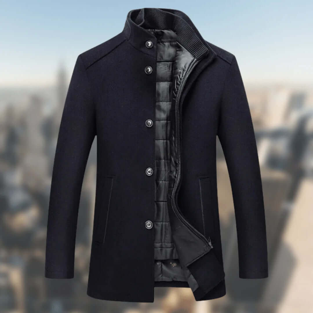 ModeGeist | Herren Warmer Wintermantel mit Stehkragen