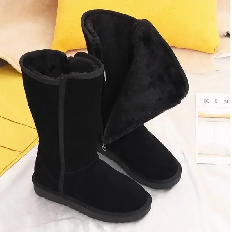 Hildegard® Winterstiefel aus weichem Plüsch mit seitlichem Reißverschluss