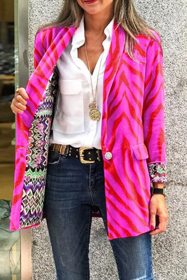 ModeGeist | Für Eternity Wende Retro Druck Blazer
