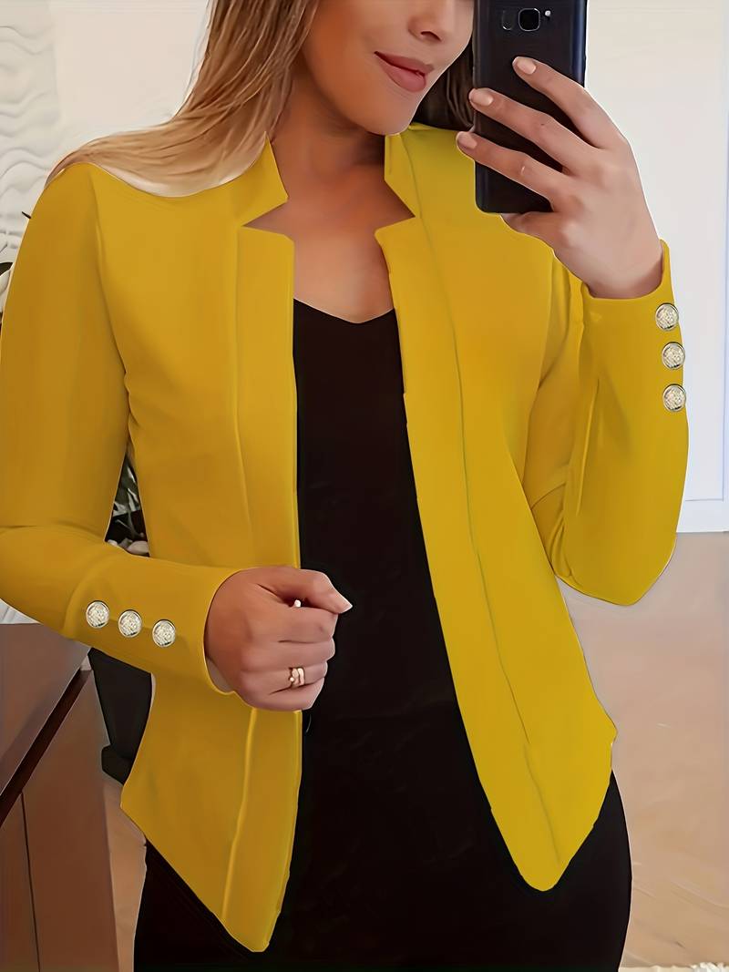 ModeGeist | Freizeit Damen Blazer Mit Knöpfen