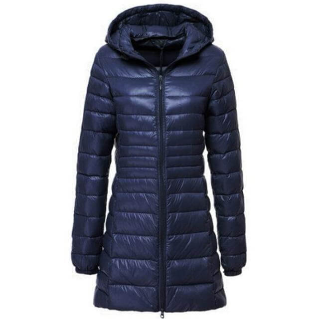 ModeGeist | Damen Leichte Lange Daunenjacke