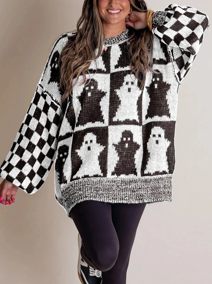 ModeGeist | Kariert Strickpullover