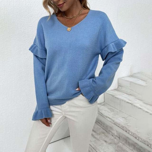 ModeGeist | Einfarbiger Strickpullover Für Kalte Tage