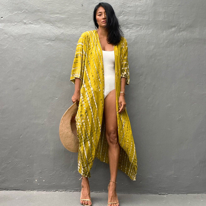 ModeGeist | Glamouröse Sonnenschutz Resort Strandkleid Cover Up