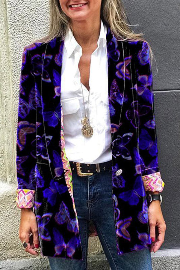 ModeGeist | Für Eternity Wende Retro Druck Blazer