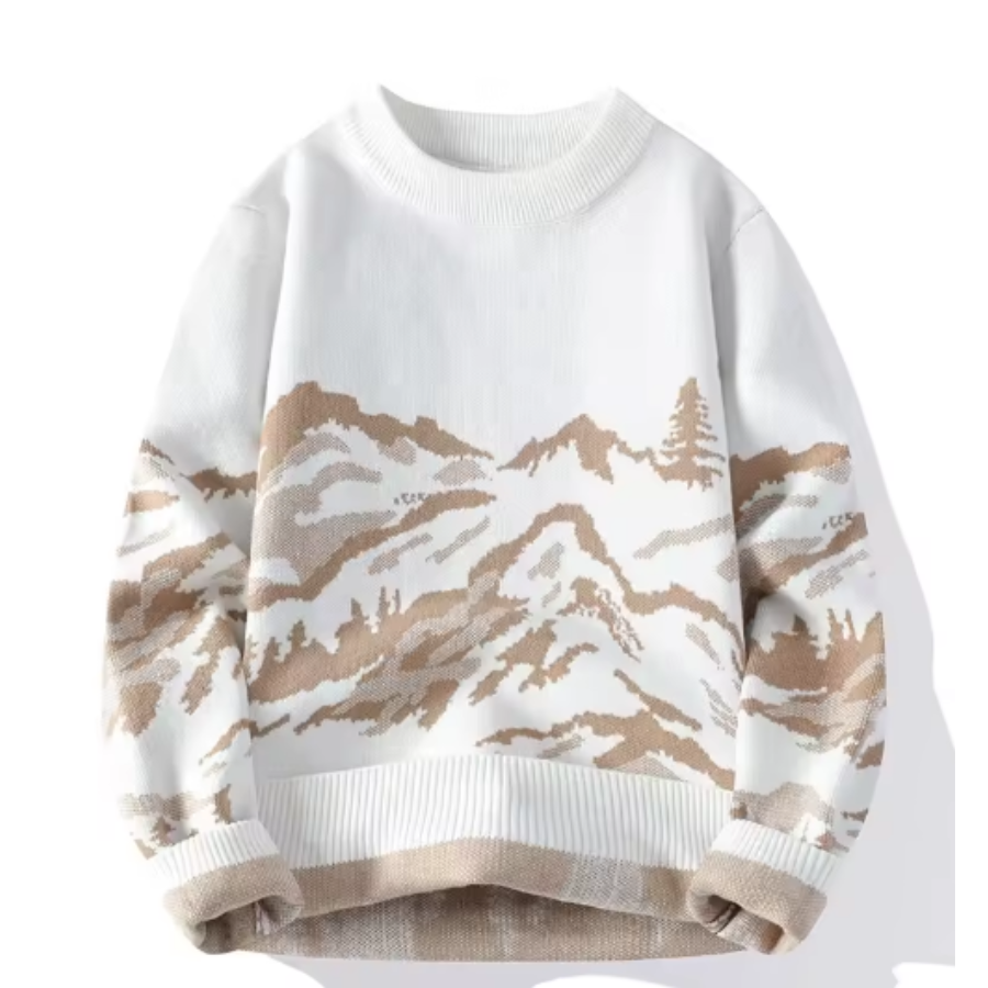 ModeGeist | Strickpullover Bergmotiv Warm und Stilvoll