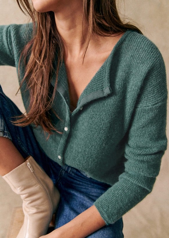 ModeGeist | grob gestrickter Cardigan-Pullover