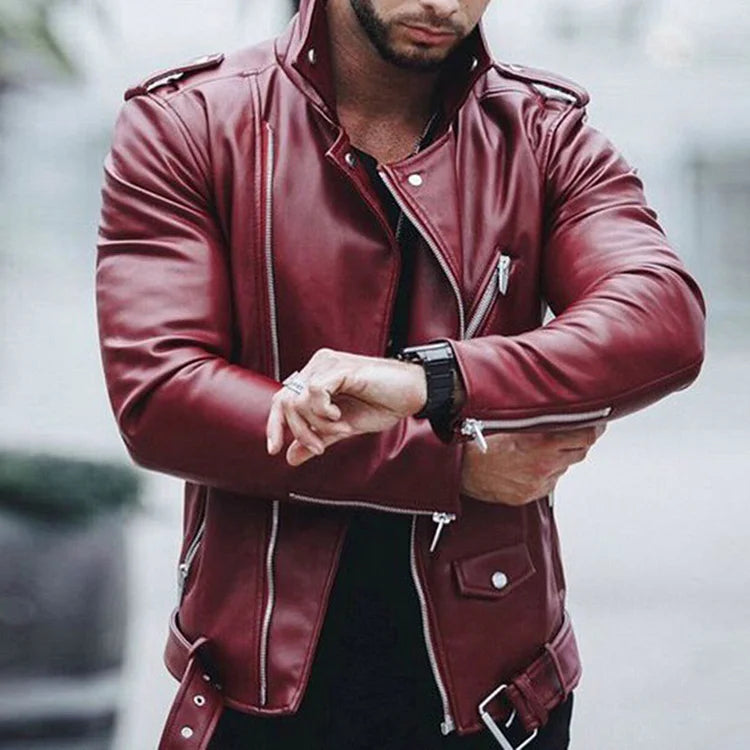 Herren Übergangsjacke aus Leder von Estevao