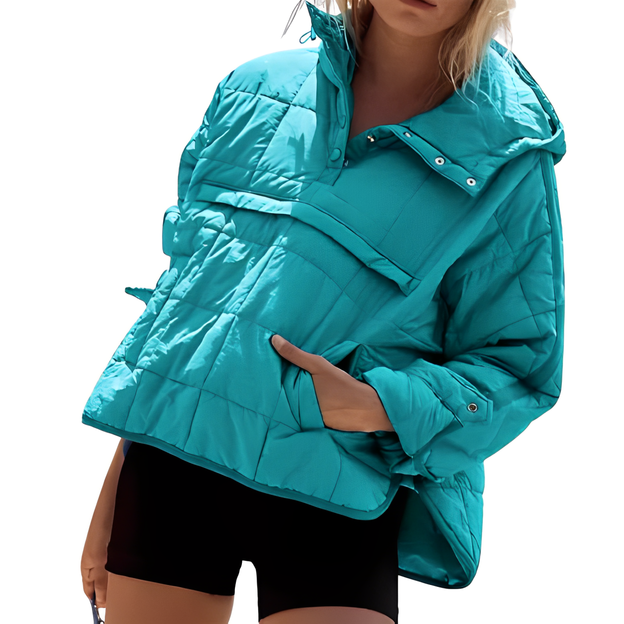 Grier: Einfache, gesteppte Kapuzenjacke
