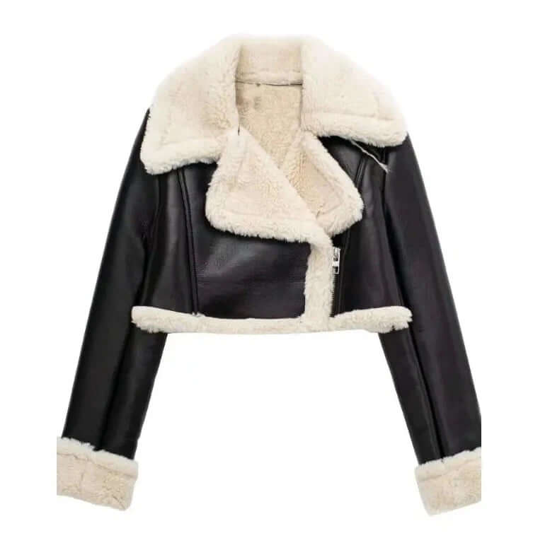 ModeGeist | Damen Fleecefutter Kurze Jacke