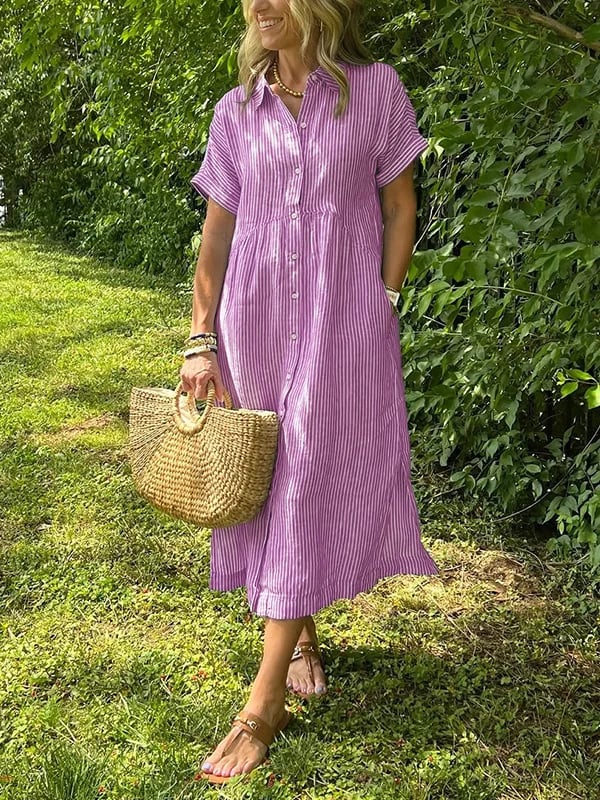 MODEGEIST Damen Bluse Gestreift Langarm Klassische Passform