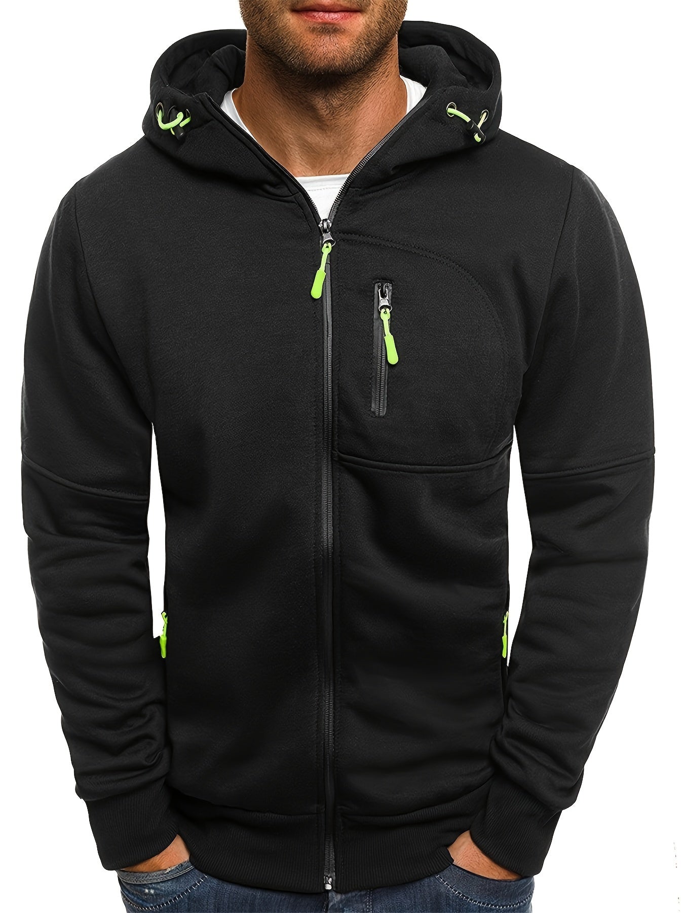 ModeGeist | Sportliche Kapuzenjacke mit Reißverschluss Bequem und Atmungsaktiv Perfekt für Outdoor-aktivitäten