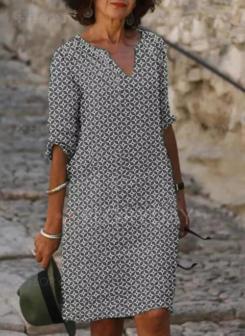 Zeitlose Boho-Kleid mit Muster