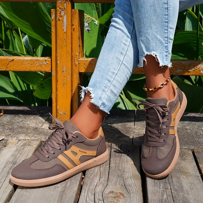 Rio Damen Schnürschuhe: Bequeme, modische Sneaker mit flachem Absatz
