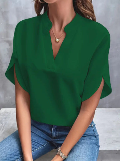 Damen-Chiffonbluse mit V-Ausschnitt von Fudus für den Sommer
