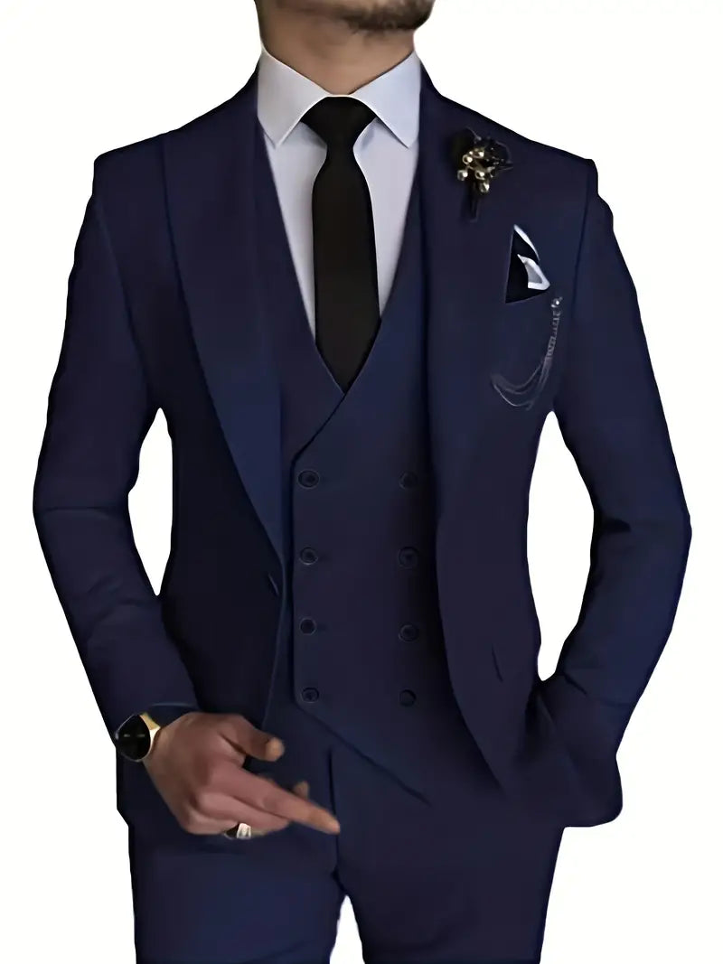 Herren-Anzug: Dreiteiliger Blazer, Weste & Hose – elegant und kombinierbar