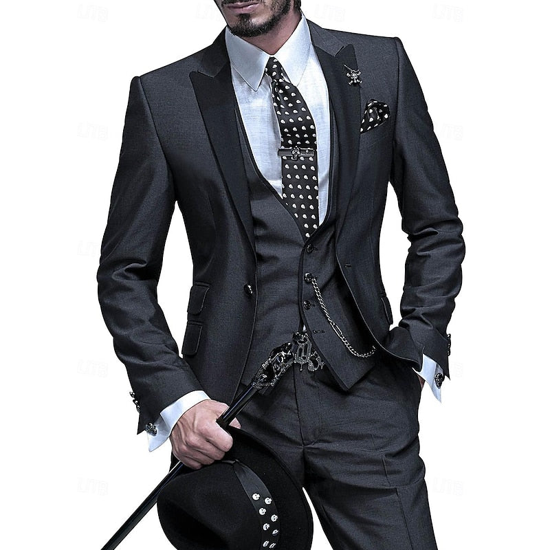 Herren-Anzug aus Leinen: Blazer, Weste und Hose