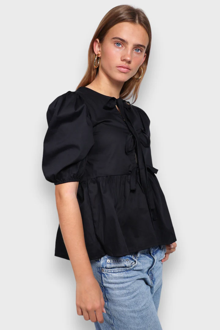 Bluse für Damen mit Schleife – Modell Daniela