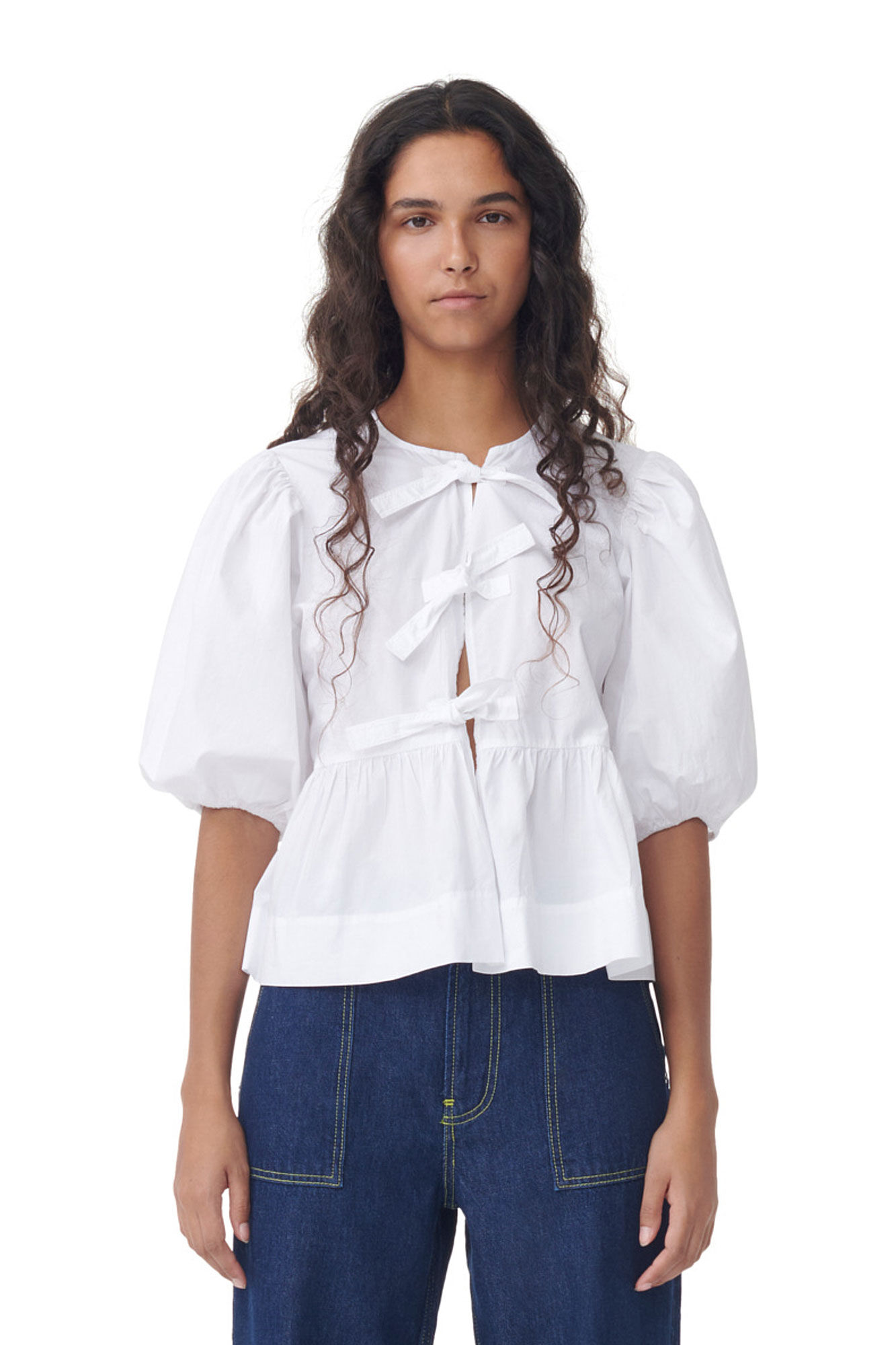 Bluse für Damen mit Schleife – Modell Daniela