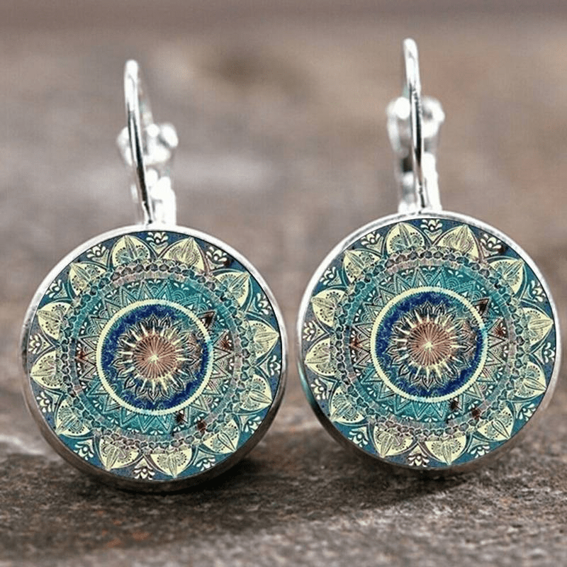 MODEGEIST Damen Vintage Mandala-Ohrringe Filigran