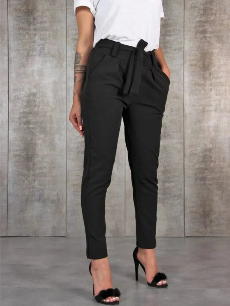ModeGeist | Hochtaillen Damenhose mit Gürtel