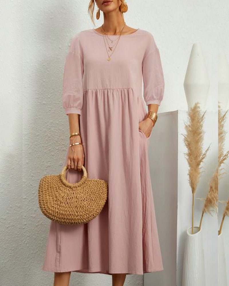 Almutta Maxikleid mit Laternenärmeln für den Sommer