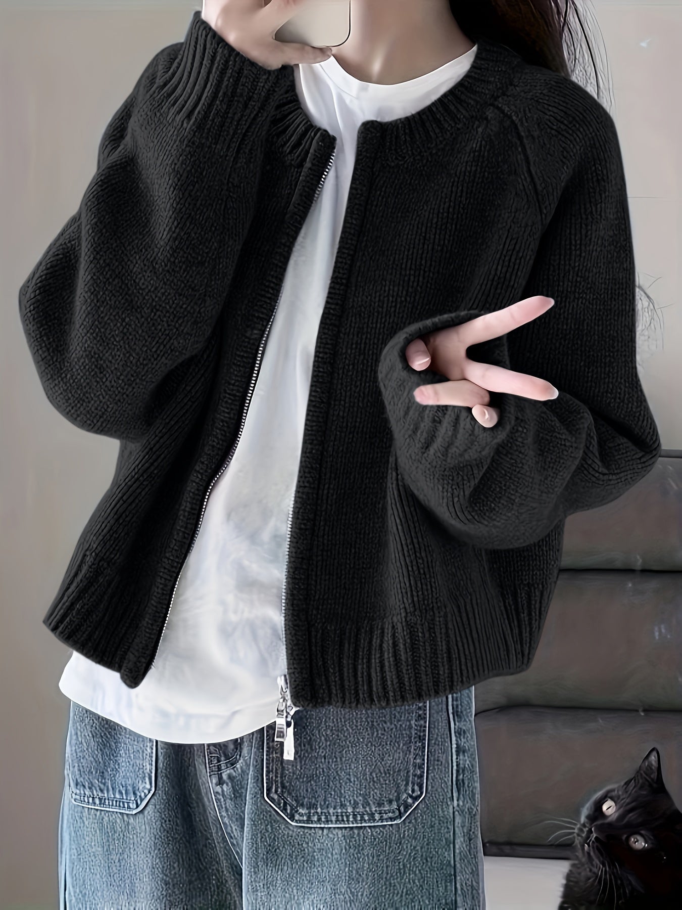 ModeGeist | Legere Damen-Strickjacke