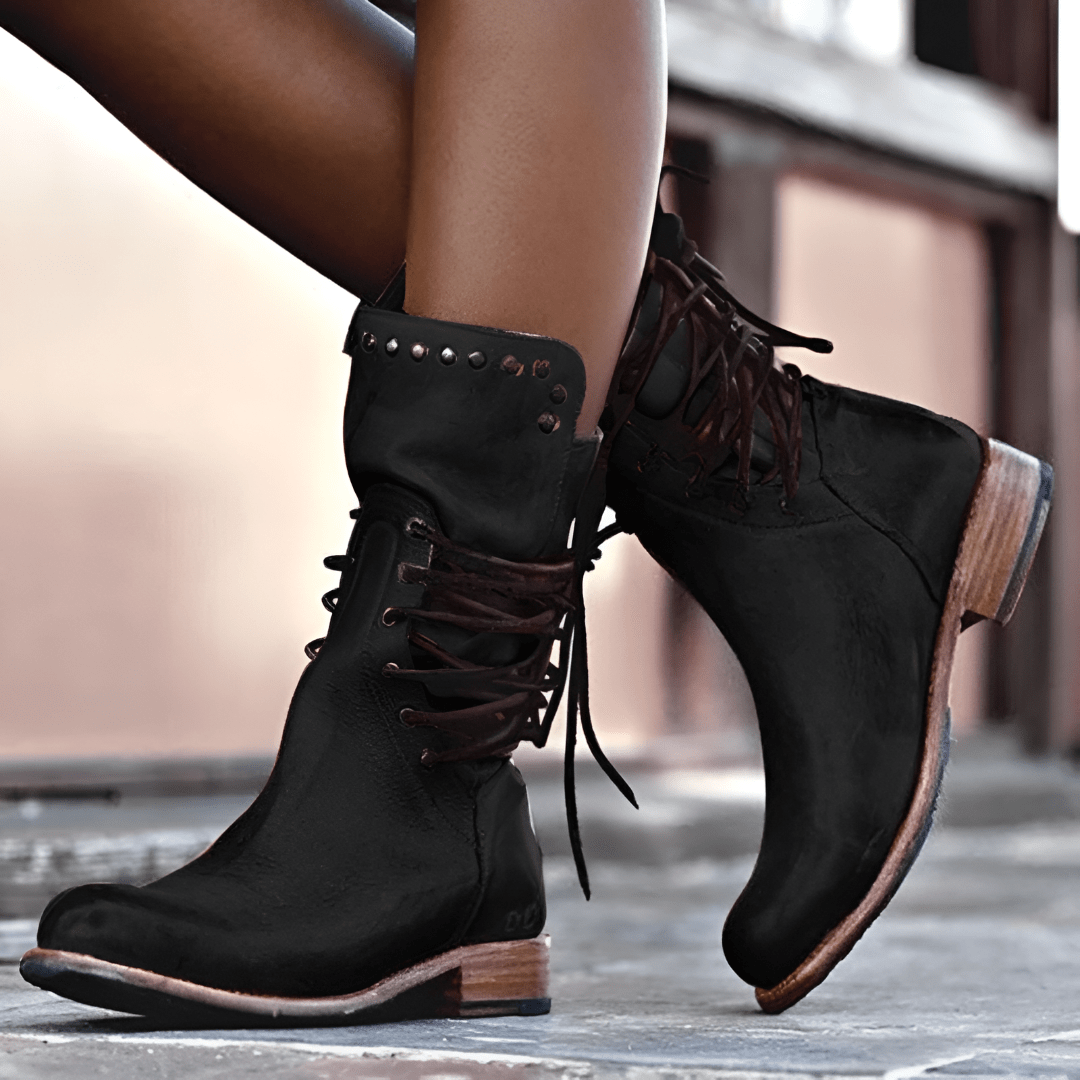 Damen-Lederstiefel Audrey™ mit Schnürung