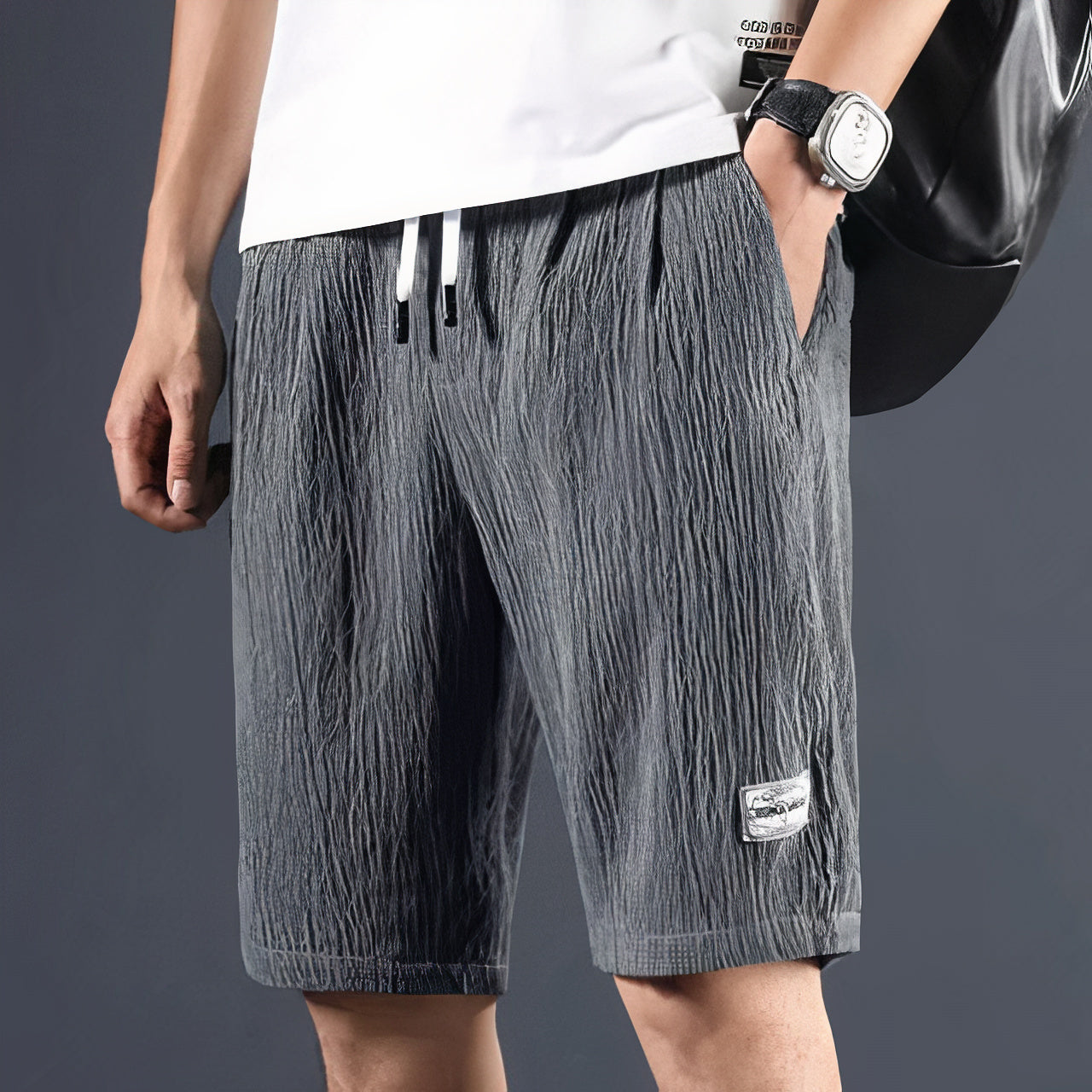 Männer-Shorts aus atmungsaktiver Baumwolle und Leinen – Ademar