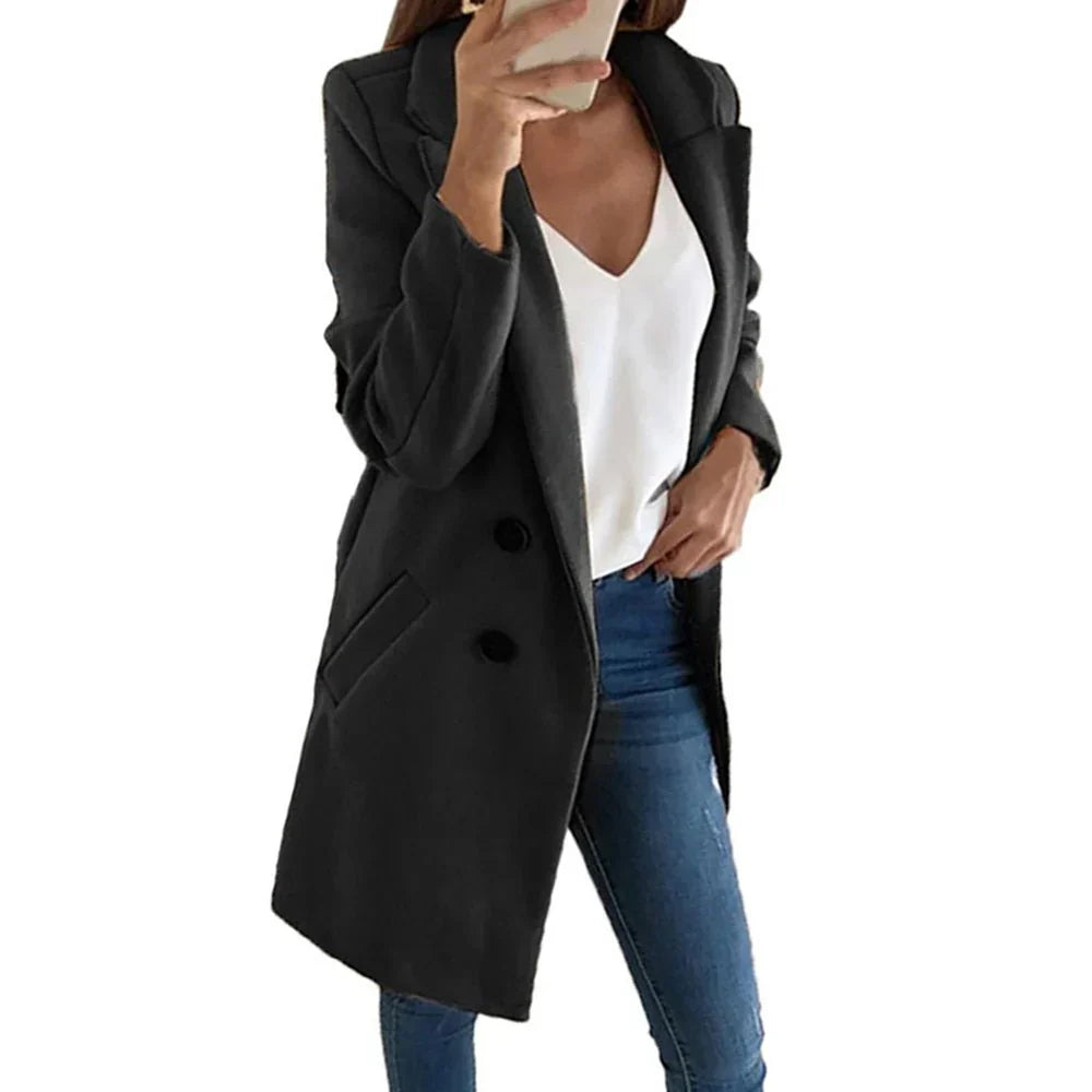 ModeGeist | Eleganter Langer Blazermantel