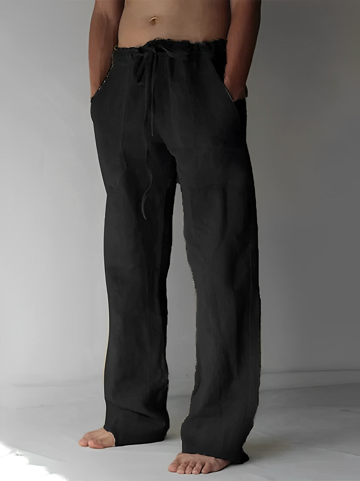 Herren-Leinenhose im Baggy-Stil von Garth